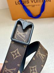 Louis Vuitton Monogram Brown Leather Belt 3.4cm - 3