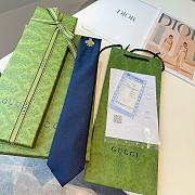 Gucci Bee embroidered silk tie - 3