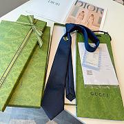 Gucci Bee embroidered silk tie - 2