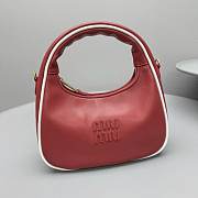 Miu Miu Wander Red Leather Bag - 22 x 23 x 7 cm - 5