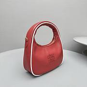 Miu Miu Wander Red Leather Bag - 22 x 23 x 7 cm - 2