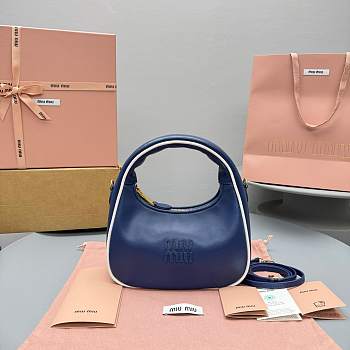 	 Miu Miu Wander Blue Leather Bag - 22 x 23 x 7 cm