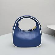 	 Miu Miu Wander Blue Leather Bag - 22 x 23 x 7 cm - 6