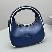 	 Miu Miu Wander Blue Leather Bag - 22 x 23 x 7 cm - 2