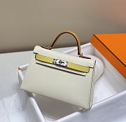 	 Hermes Mini Kelly 19cm Epsom Leather With Different Handle Color in 2 colors - 2