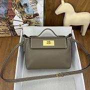 	 Hermes Beton Evercolor Taupe Bag 21cm - 2