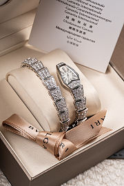 Bulgari Serpenti Scaglie Diamond Silver Watch - 1