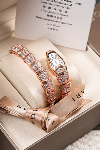 	 Bulgari Serpenti Scaglie Diamond Rose Gold Watch