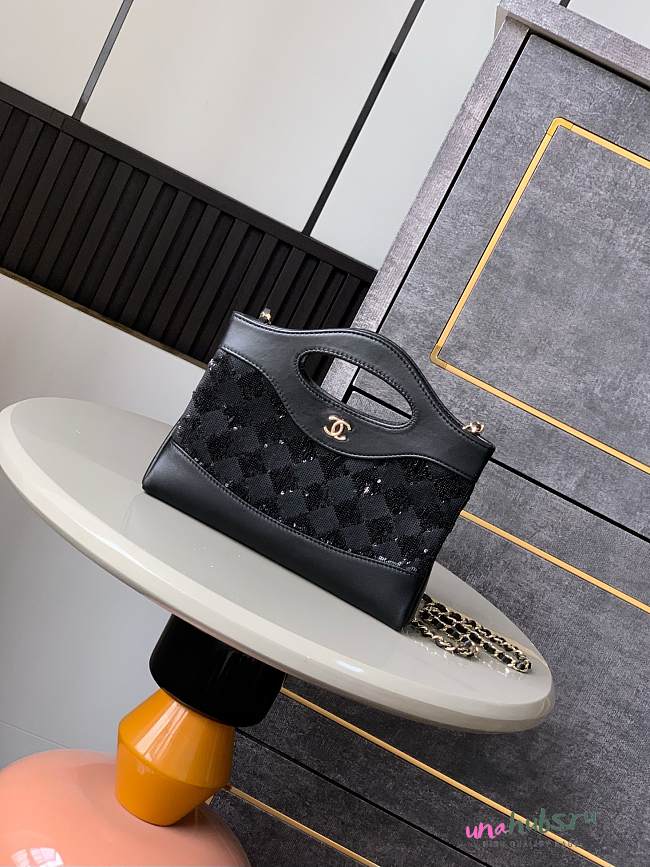  Chanel 31 mini shopping black bag 21x17 x 3.5 cm - 1