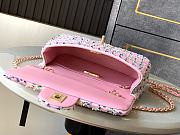 	 CHANEL Sequin Mini Rectangular Flap Pink Blue 20cm - 6