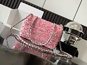 Chanel Classic Flap Bag Mini In Pink 20x15x7cm - 3