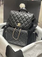 Chanel Backpack, Mesh, shiny lambskin & gold-tone metal - 2