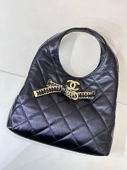 Chanel Hobo In Black Lambskin Tote - 25-20-13cm - 2