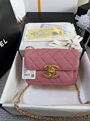 Chanel Mini flap bag, Shiny lambskin & gold-tone metal 20cmX8cmX11cm - 4