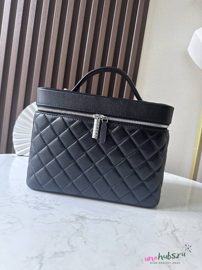Chanel Vanity in Black Caviar Bag -  25*16*18cm - 1