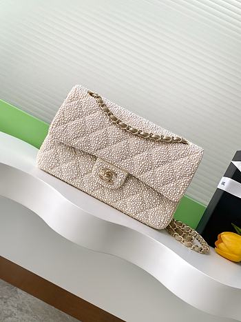 Chanel Medium Classic Flap Bag Crystal in Black/Beige