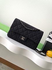 Chanel Medium Classic Flap Bag Crystal in Black/Beige - 2