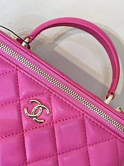Chanel Vanity In Dark Pink Lambskin Handle - 9.5x17x8cm - 6