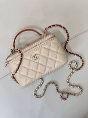 	 Chanel Vanity In Dark Beige Lambskin Handle - 9.5x17x8cm - 5