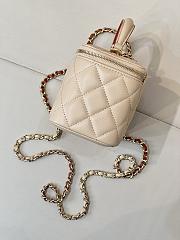 	 Chanel Vanity In Dark Beige Lambskin Handle - 9.5x17x8cm - 4