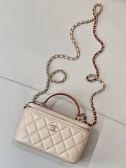 	 Chanel Vanity In Dark Beige Lambskin Handle - 9.5x17x8cm - 3