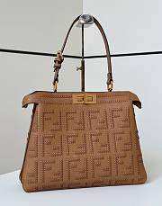 	 Fendi Peekaboo Soft Medium Cuoio Romano brown leather - 33x10x25cm - 1