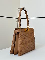 	 Fendi Peekaboo Soft Medium Cuoio Romano brown leather - 33x10x25cm - 4