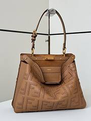 	 Fendi Peekaboo Soft Medium Cuoio Romano brown leather - 33x10x25cm - 3