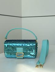 	 Fendi Baguette Sequins Blue - 27/7/13cm - 1