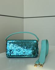	 Fendi Baguette Sequins Blue - 27/7/13cm - 5