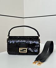 	 Fendi Baguette Sequins Black - 27/7/13cm - 1