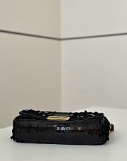 	 Fendi Baguette Sequins Black - 27/7/13cm - 4