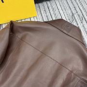 Fendi Leather Jacket in Brown - 2