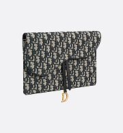 Dior Saddle Pouch Blue Oblique Jacquard - 27 x 17 x 2 cm - 4