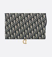 Dior Saddle Pouch Blue Oblique Jacquard - 27 x 17 x 2 cm - 3