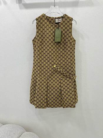 Gucci GG canvas dress in brown and beige