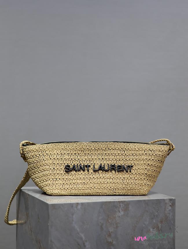 YSL Le Rafia Shoulder Bag - 23/26×14×14.5cm - 1