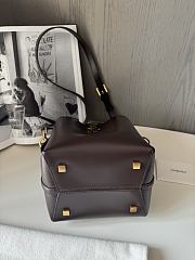 YSL LE 37 in shiny leather brown color - 17×20×13cm - 4