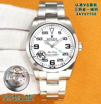 Rolex Silver Watch 39mm