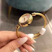 Gucci White Mother Of Pearl Yellow Gold Tone Stainless Steel Watch - 5