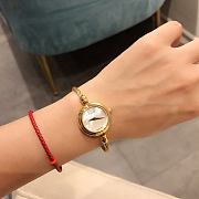 Gucci White Mother Of Pearl Yellow Gold Tone Stainless Steel Watch - 4