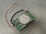 	 Valentino Garavani Loco Crystal Embellished Beaded Shoulder Bag - 20x11x5cm - 2