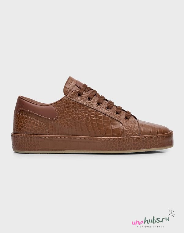 Giuseppe Zanotti Brazileiro Croc-Effect Leather Low-Top Sneakers - 1