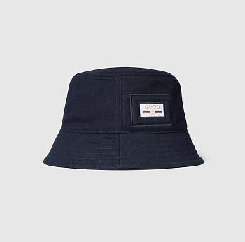GUCCI COTTON CANVAS BUCKET HAT