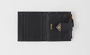 Prada Small leather wallet black color - 3