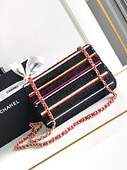 Chanel Sequins Stripes Flap Bag - 14* 20*8cm - 3