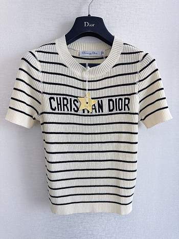 Dior Dioriviera Cropped Short-Sleeved Sweater