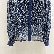 Chanel Blue Silk Shirt - 6
