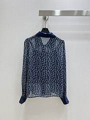 Chanel Blue Silk Shirt - 5