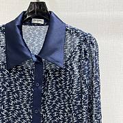 Chanel Blue Silk Shirt - 4